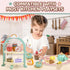 Wooden Cake Toys Tea Party Set - Desserts Food Toy with Cupcake Stand, Pretend Play Kitchen Accessories