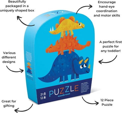 12-pc Mini Puzzle - Dino Friends
