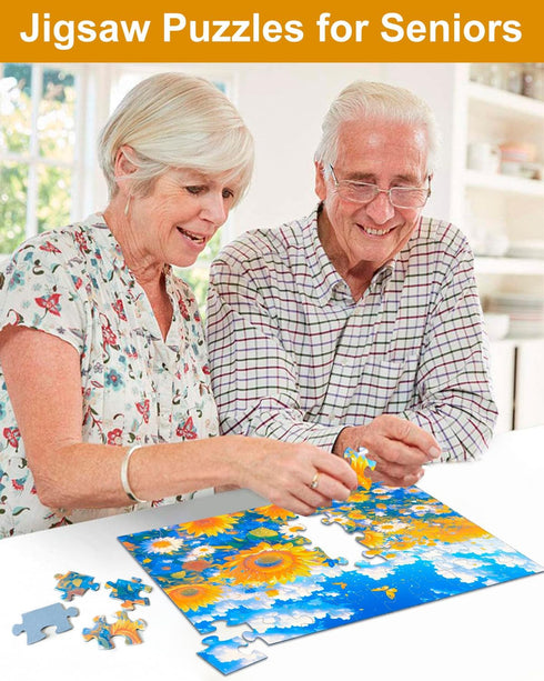 6 Pack 48 Yigney Large Piece Jigsaw Puzzles for Seniors Alzheimer Products for Elderly Dementia Activities Memory Game