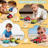 IOMDRWU 1-3, 6-9-12-18 1st 1-2 Inertial Push and Go Cartoon Car Toys for Toddlers Friction Powered Race Vehicles