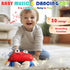 18 Tummy Baby Toys Months - Crawling Crab Time Toy with Musical Dancing Walking Bouncing Learning, Toddler Sensory