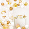 108pcs White Gold Balloon Garland Arch Kit, 5, 10 Inch 12" White Gold Confetti Balloons for Party Decorations