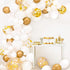 108pcs White Gold Balloon Garland Arch Kit, 5, 10 Inch 12" White Gold Confetti Balloons for Party Decorations