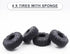 1.0 Tires, 60 * 22mm Soft Rubber Crawler Wheel Tires with Foam Inserts for 1/18 TRX4M 1/24 RC Crawler
