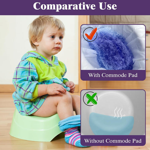 JOJHDR 50 Packs Super Absorbent Potty Pads Disposable Potty Absorbent Pads Toilet Chair Liners for Training Toddlers