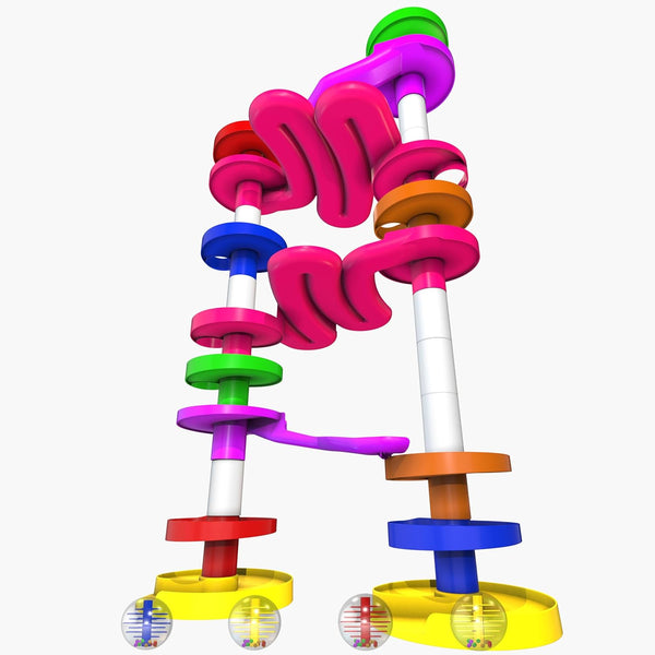 WEofferwantYOUwant Super Ball Drop with Large Balls and Ramp Tracks, Educational Fun Activity Toy for Kids 10 Months+