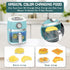 Toy Air Fryer for Kids Kitchen Playset, Chef Pretend Play Kitchen Accessories with Color Changing Play Food, Cooking