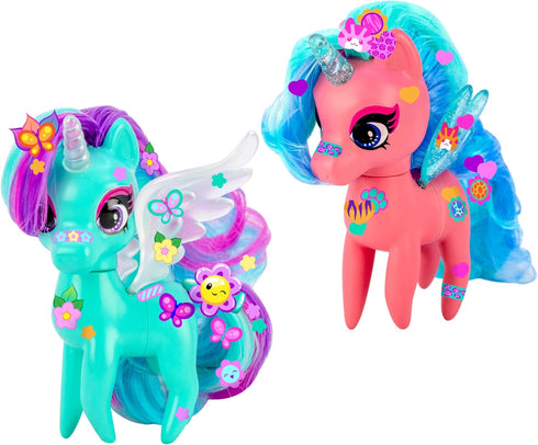Decora Ponyz Unicorn Dolls 2-Pack Heather & Kat | Customizable Pony Dolls