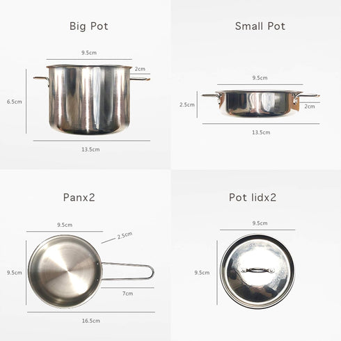 Set 11 Teamson Kids - Little Chef Frankfurt Kitchen Pretend Play Stainless Steel Cooking Utensils Accessories Toys