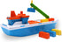 Toyland 41cm (16") 6 3 Colourful Cargo Ship with Moveable Doors, Crane & Plastic Containers - Kids Floating Water Toy