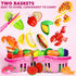 100 Set 2 Pcs Play Food for Kids Kitchen, Pretend Food Toy for Toddlers, Play Kitchen Toys Accessories with Baskets