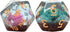 Gate Keeper Games and Dice: Inclusion Dice - 7pc RPG Set with Multi-Colored Dino Eggs & Brown Glitter