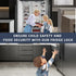 Secure Black Refrigerator Lock with Keys, 19.7" Childproof Cable Lock for French Door Fridge & Cabinet