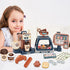 yoliyogo Playset Set Pretend Play Coffee Maker Toy Role Play Coffee Shop Party with Coffee Machine Cash Registers Toy
