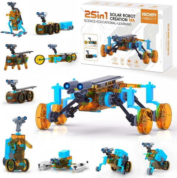 Hechify STEM 25-in-1 Education DIY Solar Power Toys for Boys Age 8-13, Science