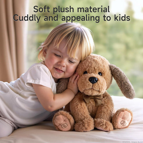 10 OR OR TU Baby Animated Plush Dog, Interactive Singing Talking Puppy Dog Musical Stuffed Animal Toys