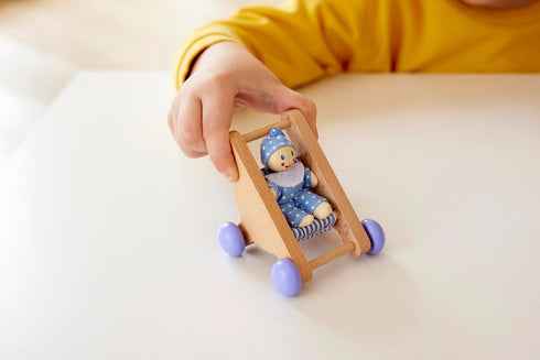 Set Playset Hape Wooden Doll House Furniture Baby's Room with Baby| Pretend for Kids Wooden Dollhouse