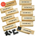 Set 12 Pack Kicko Mini Wooden Dominoes - - Miniature Classic Board Games - Small Blocks, Educational Toys, Game Tiles