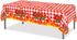 3Pcs Chili Cook Off Tablecloth - 87x51In Plastic Table Covers for Mexican Chili Buffet Baby Shower Party