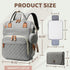 Noiclub Backpack Backpack Diaper Bag for Girls Boys: Gray Toddler Diaper Bag with Changing Pad Baby Diaper Bag for Mon