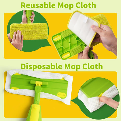 Set,Real Set Kids Spray Mop, Fun & Functional Toddler Mop Cleaning Working Mini Mop, Pretend Play Toy Includes Spray