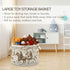 WELLDAY 20"x20"x14" Cotton Rope Basket Western Desert Cowboy Baby Laundry Basket for Living Room, Laundry, Nursery