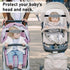 3 Pieces Baby Car Seat Head Support - Head Band Strap Headrest, Sleep Sling Sleep Locator for Infants and Toddlers Cute
