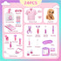 Set 3 4 5 6 Meland Toy Doctor Kit for Girls, Pretend Play Toy Doctor with Dog , Carrying Bag, Stethoscope & Dress Up