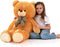 Big Teddy Bear 4 Feet Stuffed Animal, Jumbo Plush Toy for Mother's Day Birthday Gifts, Brown 47 Inch