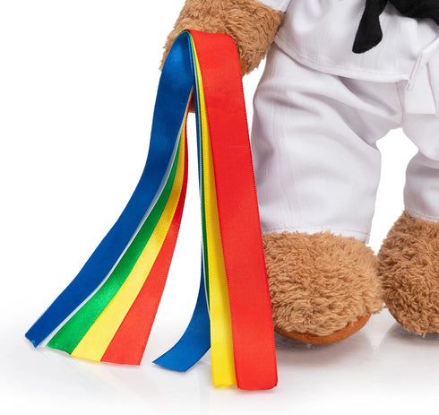 16 inches HollyHOME Karate Bear Stuffed Animal Teddy Bear in Karate Uniform Unique Toy Gifts for Kids and Karate Lovers