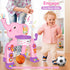 1 2 3 Shemira Toddler Basketball Hoop & Soccer Goal Activity Center Toys with Light & Music,Elephant Toddlers Musical
