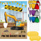 T-Antrix Pin The Bucket on The Excavator Party Games -Construction Themed Birthday Games