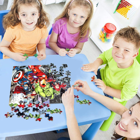 LELEMON Puzzles for Kids Ages 4-8, 100 Piece Jigsaw Puzzles in a Metal Box, Educational Puzzle Games