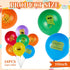 SUNBEAUTY 18 Pcs Building Block Party Balloons Brick Theme Kids Birthday Supplies Decorations in 6 Colors