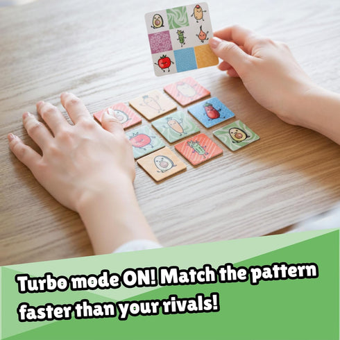 TADU 6+ 2-4 30 Potato Tomato Quick Card Game for Children and Adults Travel Game Board Game for Families Ages Players