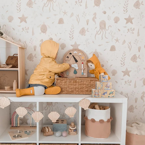 6 Bedroomm Pcs Ocean Animal Nursery Decor Blocks Wooden Shelf Decor for Baby Nursery Room Kids