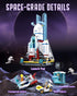 Set, 4 6-12, 424 City Space Launch Center Building Rocket Launchpad Building Kit with Astronaut Minifigures for STEM