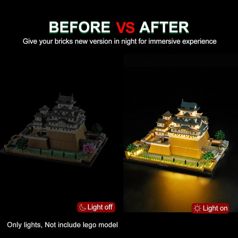 LED Lighting Kit for Lego Architecture Landmarks Collection, Himeji Castle 21060, Compatible with Lego 21060 Building