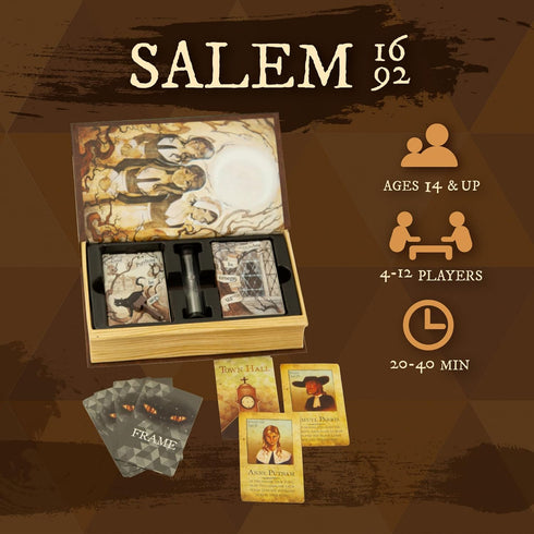 1692 Facade Dark Cites Series Board Game of Strategy, Deceit, and Luck - Card Game for Teens Adults and Family - Salem
