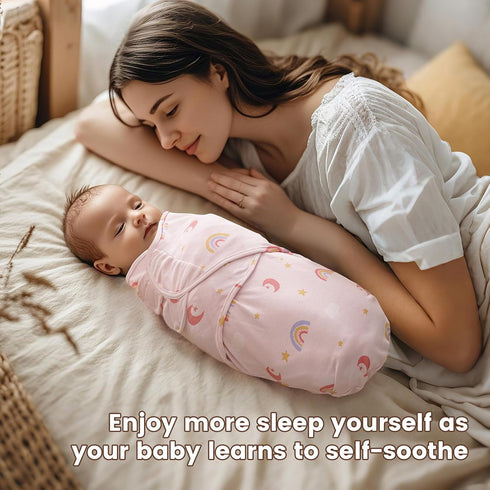 100% 3 Pack 0-3 PHF Cotton Baby Swaddle Sleep Sacks for Newborn, Soft Breathable Baby Swaddle Sack Months for Boys