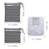 2Pack Damero Breast Pump Parts Bag, Wet Bag for Breast Pump Parts Storage with Waterproof Mat, Black Strips
