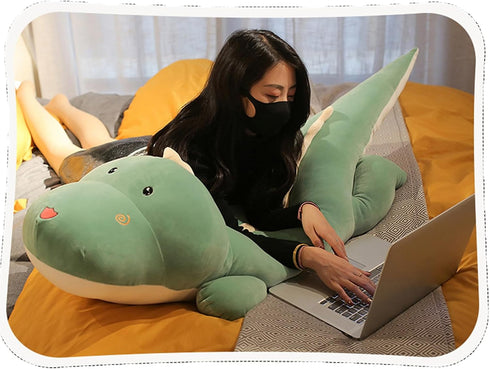 Dinosaur Plush Hug Pillow, Soft Big Stuffed Animal Toy, Gifts for Kids Birthday, 39.3 inch