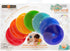 7-Pack Innobaby Bathin' Smart Rainbow Spots Silicone Bath Scrub for Kids and Toddlers, Value.