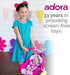 Adora Baby Doll Car Seat - Removable Seat Cover, Machine Washable, Fits Dolls & Plush Animals Up To 20” - Pink Flower