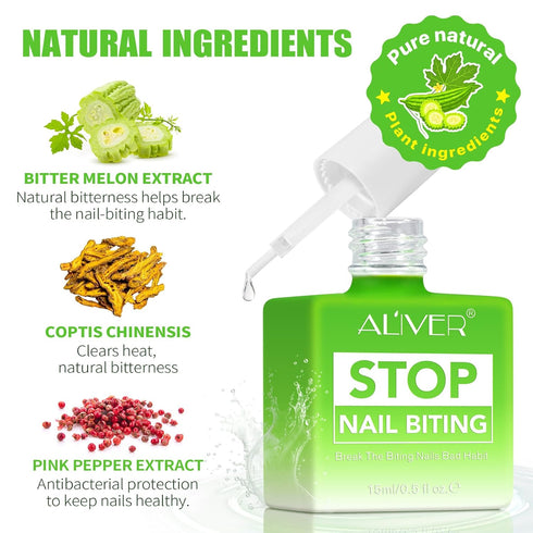 NIFEISHI Nails-0.5 floz Nail Biting Treatment for Kids, Thumb Sucking Deterrent, Nail Biting Prevention for Kids, Safe