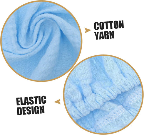 SUPVOX Washable Cotton Diaper Changing Pad Cover - Removable & Stretchy