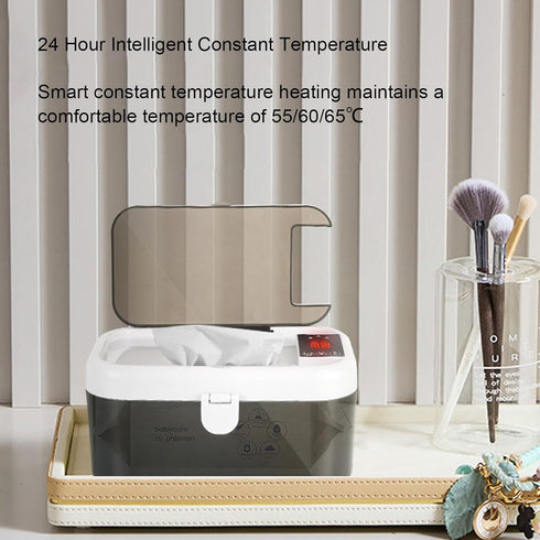 LICAEVEY 80 3 Settings Baby Wipe Warmer with Spring Design, Large Capacity Wipes Dispenser, Top Heating
