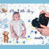 Mindsoft Sleeping Bear Monthly Baby Milestone Blanket Bear Star Balloon Flannel Blanket Boy Newborn Infant Swaddle