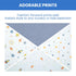 Delta Children 100% Cotton Flannel Baby Receiving Blankets for Girls and Boys, 30x30 Inches (Pack of 4), Space