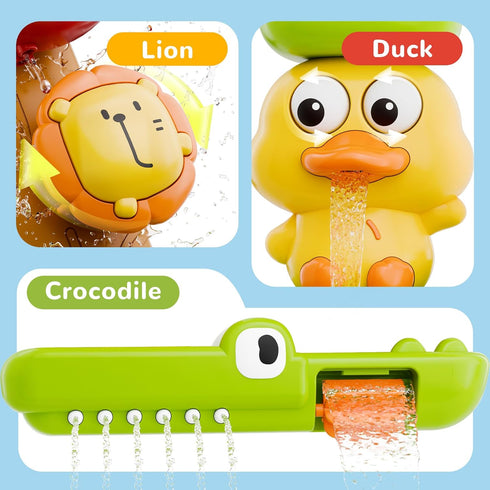 1-3, Playset, Summer 18 24 2-4, 3-5 iPlay, iLearn Bath Toy for Toddlers Baby Waterfall Duck Bathtub Toy W/ Suction Cup